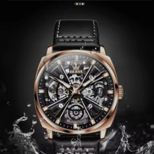 montre mécanique squelette automatique pour homme.