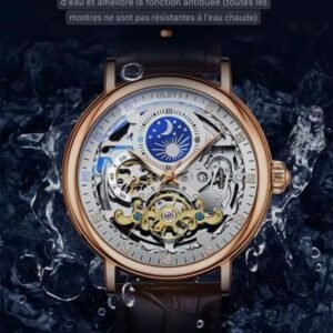 montre mécanique squelette automatique pour homme.