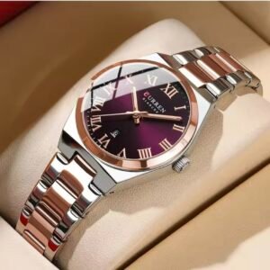 montre curren luxe femme cadran Émeraude strass tendance